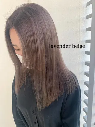 セミロング カラー 透明感カラー👑 井上美乃里のヘアスタイル