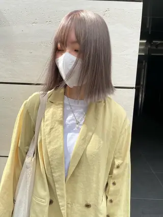 ミディアム カラー ヘアアレンジ 早瀬裕之 パーマのヘアスタイル