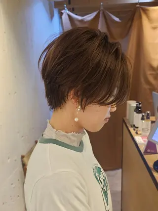 ショート Ayu🐾縮毛矯正/ ブリーチ無しカラーのヘアスタイル