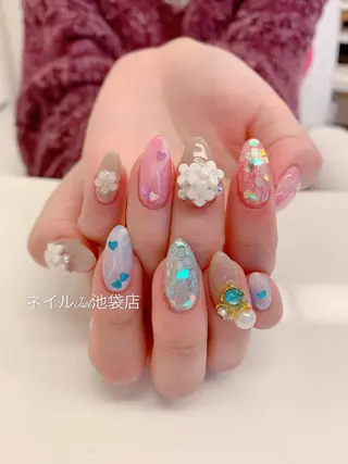 セミロング ネイルJaol 池袋のネイルデザイン