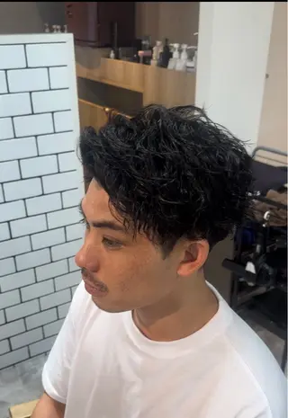 パーマ メンズ 💎メンズカット /フェザー/細野💎のヘアスタイル