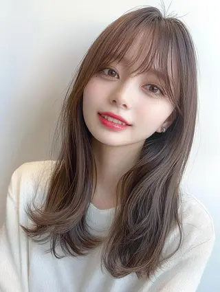 セミロング カラー ユイ☆レイヤーカット ヘアセット/ブリーチのヘアスタイル