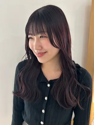 ロング カラー 関口 桃花🌷 暖色カラーのヘアスタイル