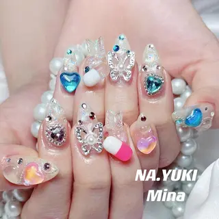 ロング ヘアアレンジ メンズ キッズ ネイル マツエク・マツパ アイブロウ ナユキNA.YUKI 池袋店のネイルデザイン