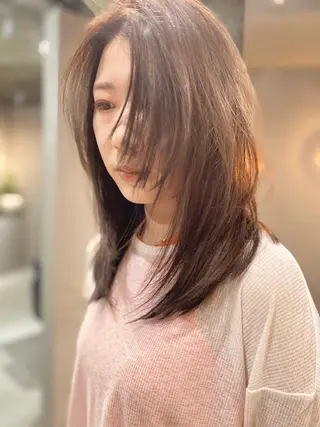 セミロング 岐阜1番韓国ヘア/ 星羅/23°のヘアスタイル