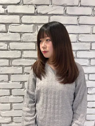 ロング 🤎オリーブカラー× パーマ特化💫森口のヘアスタイル
