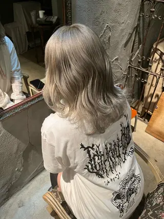 セミロング カラー 赤み消しカラー/ ナチュラル/トモキのヘアスタイル