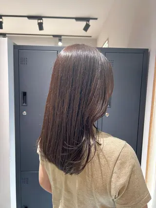 セミロング カラー 透明感ケアカラー/ レイヤー/ryokaのヘアスタイル