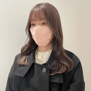セミロング カラー ベージュ🤎透明感 カラー🤎anriのヘアスタイル