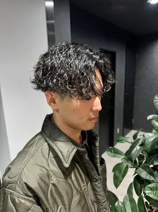 メンズ パーマ ✨【公式】渋谷メンズ サロン BLUCK✨のヘアスタイル
