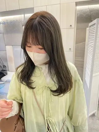 セミロング カラー 怪我のため6月末 復帰予定田中瑞希🍃のヘアスタイル