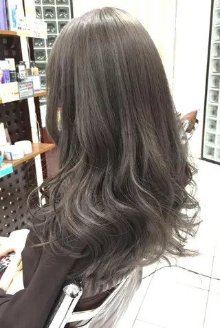 セミロング カラー パーマ ヘアアレンジ モテ髪透明感❤️ デイズヘアカラーのヘアスタイル