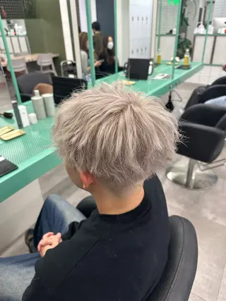 ショート カラー メンズ 💖艶髪&ブリーチ髪 質改善💖舜希のヘアスタイル