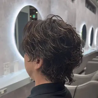 パーマ メンズ メンズパーマ🔵 ブリーチ✨原田慎也のヘアスタイル