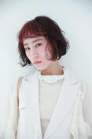 ミディアム カラー パーマ ヘアアレンジ メンズ キッズ ネイル マツエク・マツパ EnBlesS西宮 マンツーマン神道有基のヘアスタイル