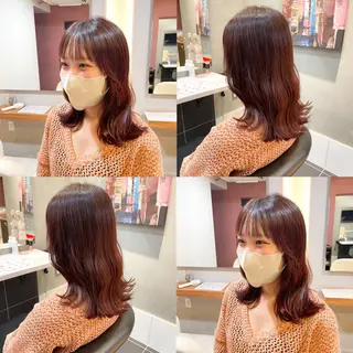 ミディアム ヘアアレンジ 新宿/顔周りカット/ レイヤー/がっきーのヘアスタイル