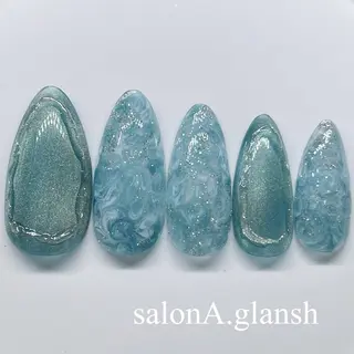 ネイル 肌質改善salon♪ 効果がわかる♪南森町のネイルデザイン