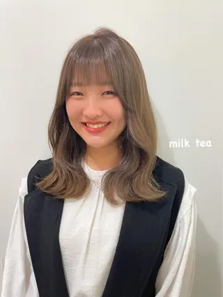 ミディアム カラー ヘアアレンジ belta.🌱 安藝夏花🌻のヘアスタイル