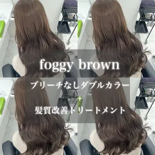 カラー 🤍ブリーチなし ブラウンhimi🤍のヘアスタイル