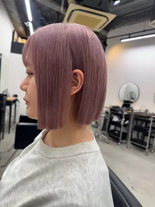 ミディアム カラー Rico / bob/グレージュのヘアスタイル