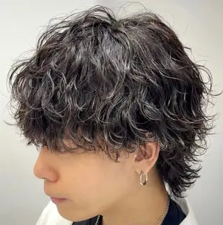 セミロング パーマ ヘアアレンジ メンズ fifth 石川 凪のヘアスタイル