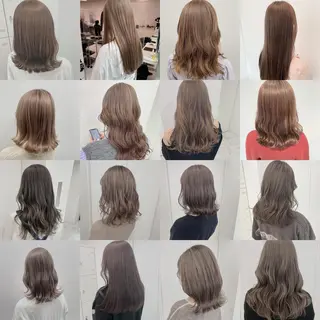 セミロング カラー ヘアアレンジ ネイル マツエク・マツパ ベージュグレージュ 💕しゅーじ💕のヘアスタイル