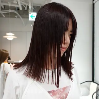 セミロング カラー ヘアアレンジ 🌐サトウ リョウ🌐のヘアスタイル
