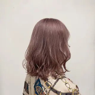 セミロング カラー エフェクトブリーチ 🌟前澤啓太朗のヘアスタイル