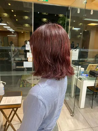 ミディアム カラー ヘアアレンジ 川上 麻梨阿のヘアスタイル