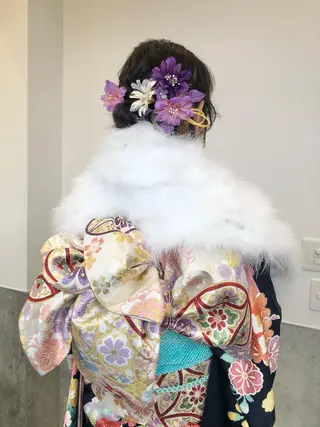 セミロング カラー パーマ ヘアアレンジ メンズ キッズ stylist 🌸 kana.のヘアスタイル