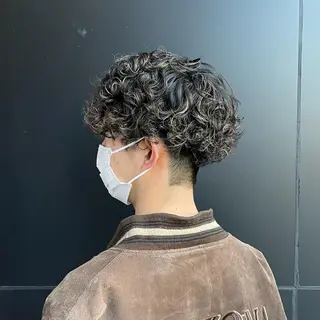 ミディアム パーマ メンズ 【柏メンズパーマ職人 】店長　KAZUMAのヘアスタイル
