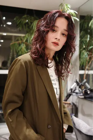 ミディアム パーマ 🌀渋谷ボブパーマ 🌀河野瑠太のヘアスタイル