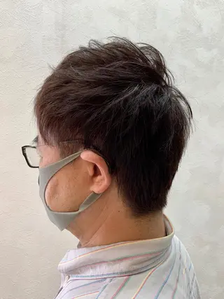 ショート カラー メンズ 加藤 遥花のヘアスタイル