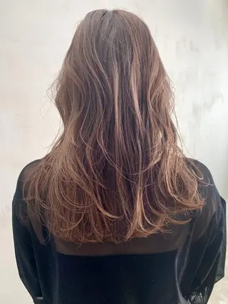 セミロング カラー パーマ ヘアアレンジ ITbyALBUM 中野店のヘアスタイル