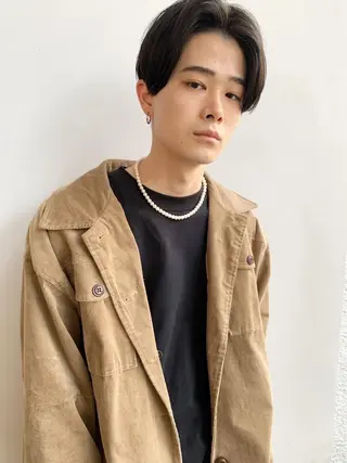 ショート メンズ 大人可愛いレイヤー 大田のヘアスタイル