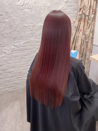 ロング カラー SHIN/レイヤー カット×クロスパーマのヘアスタイル