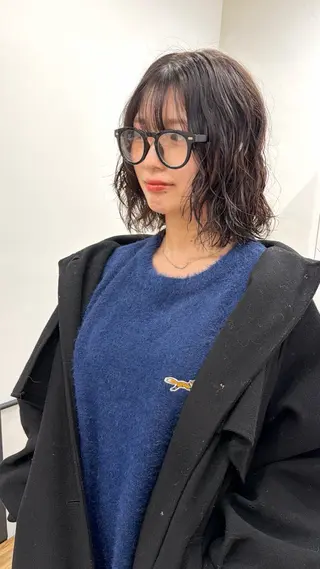 ミディアム パーマ 小山 一之のヘアスタイル