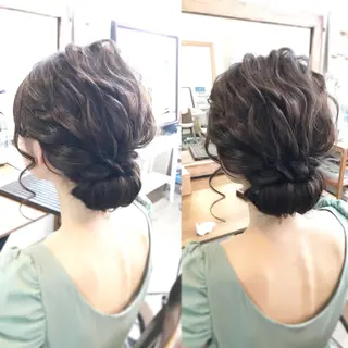 セミロング ヘアアレンジ 早朝✨ヘアセット 着付け/清水玲歌のヘアスタイル