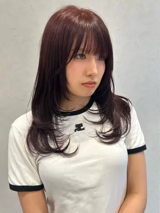 ロング カラー レイヤー/インナー カラー🦋ルイのヘアスタイル