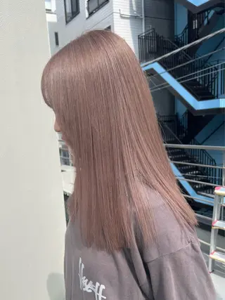 セミロング カラー ブリーチ　ハイトーン 特化🌈フジタハルキのヘアスタイル