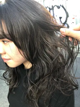 ロング カラー ヘアアレンジ メンズ キッズ ネイル マツエク・マツパ 透明感カラー🤎 ゆりのヘアスタイル