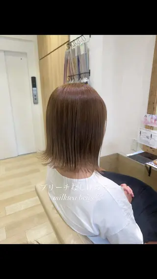 ミディアム ブリーチなしカラー RURI🩵のヘアスタイル