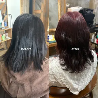 セミロング カラー Hina🧵/恵比寿 中目黒/透明感カラーのヘアスタイル