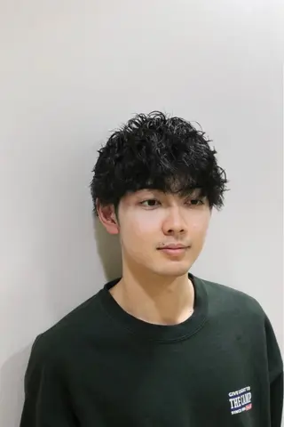 パーマ メンズ デザインカラー/ 推しの配色　肥後のヘアスタイル