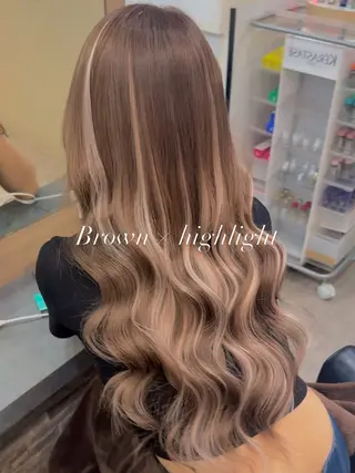 ロング カラー ハイトーン/エクステ 横浜/RIEのヘアスタイル
