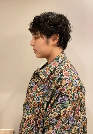 ショート メンズパーマ💈藤田 晃志のヘアスタイル