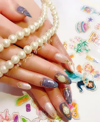 ネイル ラベンダー💖日暮里 ルル💖ネイルのネイルデザイン