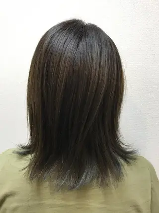 ミディアム カラー 吉森 満俊のヘアスタイル