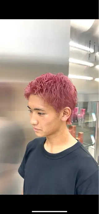 ショート カラー ヘアアレンジ メンズ fifth park 六反穂 龍介のヘアスタイル