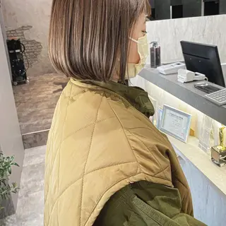 ミディアム カラー 荒川 ひなの 新川崎のヘアスタイル